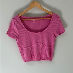 PacSun Pink Fitted Crop Top Short Sleeve